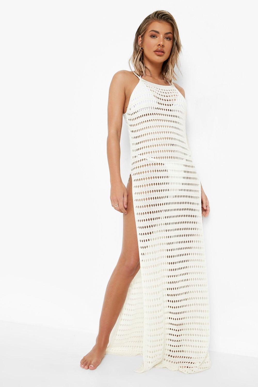 Off white cheap crochet dress